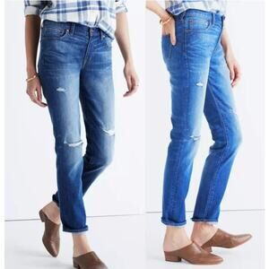 Madewell The Slim Boyjean In Brinville Wash: Rip And Repair Edition Size 31